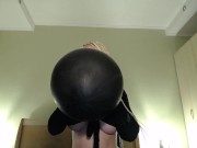 Preview 2 of Blow big black balloon & pop with nails