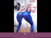 Preview 5 of Train your ass with Elsa [Rule 34 Hentai game] Elsa and her stepsister fuck the gym teacher