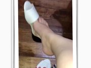 Preview 4 of @tici_feet IG ticii_feet dangling my white shoes with noise (preview)