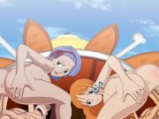 Preview 4 of One Piece - Nami and Nojiko Anime Orgy Hentai POV By Foxie2K P62