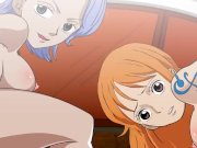 Preview 5 of One Piece - Nami and Nojiko Anime Orgy Hentai POV By Foxie2K P62