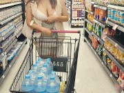 Preview 6 of Masturbation in shopping mall with beautiful girl big tits & perfect body, fucking in public