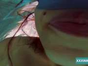 Preview 6 of Hot brunette slut Candy swims underwater