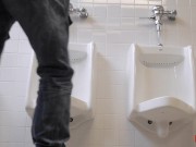 Preview 2 of CAUGHT CRUISING AND FARTING IN SCHOOL PUBLIC BATHROOM - RISKY!! ABCOXX