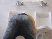 Preview 3 of CAUGHT CRUISING AND FARTING IN SCHOOL PUBLIC BATHROOM - RISKY!! ABCOXX