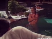 Preview 4 of Hot Blonde 80s Pornstar Christina Angel Fucked Poolside