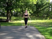 Preview 5 of Piper Blush Jump Rope Test No Bra