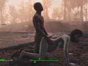Preview 4 of Ghoul got pregnant. Half-zombie gently fuck a woman from behind | Fallout 4 sex