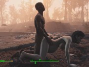 Preview 5 of Ghoul got pregnant. Half-zombie gently fuck a woman from behind | Fallout 4 sex