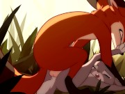 Preview 1 of Patreon/Blitzdrachin : Straight yiff animation , cum inside, size difference , fox and rabbit