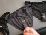 Preview 6 of laundry raid cum in 3 dirty panties
