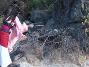 Preview 1 of Mulan Lets Lost Hiker Cum on her Face after Blowjob Pressure