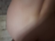 Preview 4 of The girl asked to cum inside but the guy was afraid and finished on panties and leg