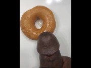 Preview 3 of Glazing Donuts At Work Cum Goes On Top Of The Donut - BBC!!