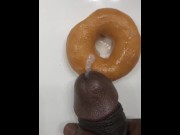 Preview 4 of Glazing Donuts At Work Cum Goes On Top Of The Donut - BBC!!