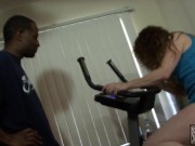 Preview 2 of SHAUNDAM IS FELLATIO MASTER PERSONAL TRAINNER ASS FUCKING HER WHILE SHE RIDES A WORKOUT BIKE