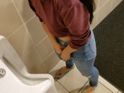 Preview 6 of Naughty Girl Sneaks Into Mens Urinal