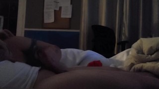 Watching a movie with stepsis and got her to give me a handjob cum on her tits - amateur Alixx_x2020