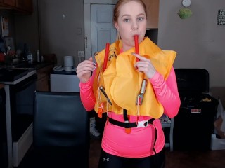 Porn Swim Vest - Inflating an Airplane Life Vest | free xxx mobile videos - 16honeys.com