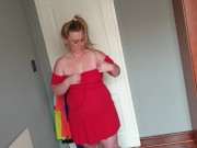 Preview 4 of Busty fat slut with big boobs trying on different clothing