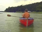 Preview 1 of Steamy gay sucking in a little boat