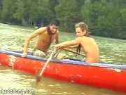 Preview 6 of Steamy gay sucking in a little boat