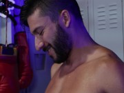 Preview 4 of ExtraBigDicks - Cub Damien Crosse Fucked Raw In Locker Gym