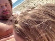 Preview 2 of I met this hot blonde at the beach and she sucked the cum out of my cock