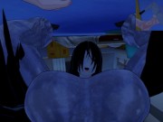 Preview 2 of Ring: Futa Yamamura Sadako climbs out of the TV for fucking | Female Taker POV
