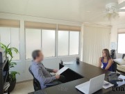 Preview 2 of LOAN4K. Mann benutzt Studentenmädchen als Hure in seinem großen Büro