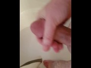 Preview 5 of Jerked off in shower till I cum, while my gf was on phone talking to her bestfriend