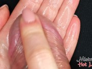 Preview 4 of Close-up oil frenulum rubbing from Mistress Hot Lips. Ruined orgasms