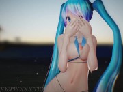 Preview 2 of Miku Not Shy Outside Beach Stage 1158