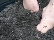 Preview 3 of Relaxing Dirt Play and Mud Bath For My Cute Chubby Feet