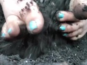 Preview 5 of Relaxing Dirt Play and Mud Bath For My Cute Chubby Feet