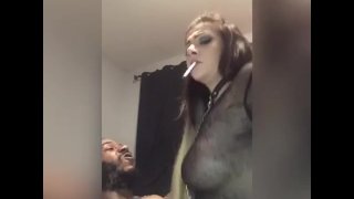 Smoking a cigarette while riding his bbc (snippet from video dropping tonight) 