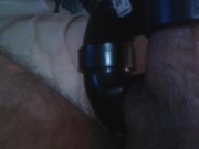 Preview 1 of Vacuum cleaner sucks my balls and cock at the same time nice pre cum