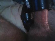 Preview 4 of Vacuum cleaner sucks my balls and cock at the same time nice pre cum