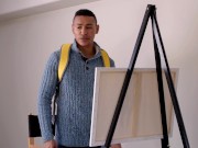 Preview 1 of Naked Model Zion Nicholas Becomes Painter's Masterpiece, After Confessing His Love - NextDoorStudios