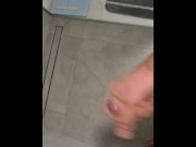 Preview 5 of Jung guy jerks off Pee and Cum POV