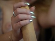 Preview 3 of Gentle footjob by a beautiful girl