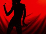 Preview 1 of Softcore - Wife's Silhoutte Dancing Naked to celebrate 350K views