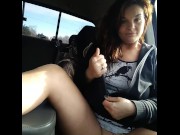 Preview 5 of pussy out in public for car ride