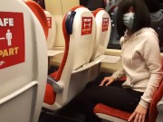 Preview 2 of Public dick flash in the train. Stranger girl jerk me off and suck me till I cum. Risky real outdoor