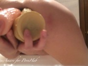 Preview 2 of Husband catches his wife masturbating and roughly fists her holes