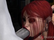 Preview 3 of 3d alien shemale fucks a cute in restraints in the sci-fi lab