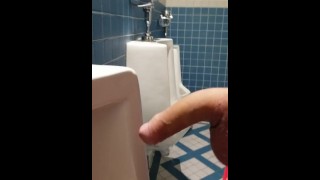 Johnholmesjunior CAUGHT jerking huge cock in busy vancouver park bathroom real risky