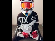Preview 3 of MX motoboy cumming on MX Helmet
