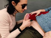 Preview 2 of Spanish woman in glasses sucks a huge cock - 4k quality