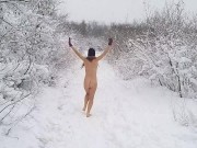 Preview 4 of NAKED Joy in REAL WINTER # Without cloths PUBLIC at Towada-Hachimantai National Park 十和田八幡平国立公園